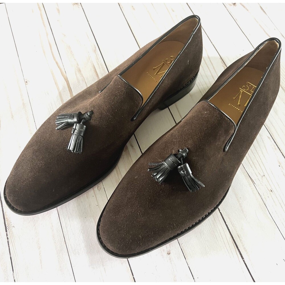 3DM Lifestyle Brown Suede Tassel Loafers Hand Built Leather Sole Size 13 - 13.5